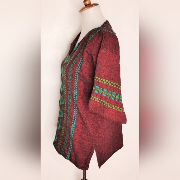 VIBRANT WOVEN MEXICAN TUNIC - Picture 4 of 7